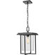 Adair 1 Light 11 inch Powder Coated Black Outdoor Hanging Lantern